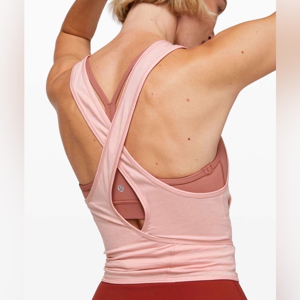 Lululemon Turn To Tie Pink Tank Top